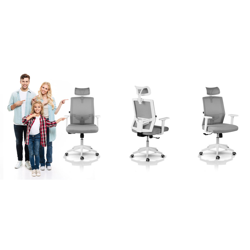 Sofotel Rotar pilkos spalvos mikrotinklo biuro fotelis