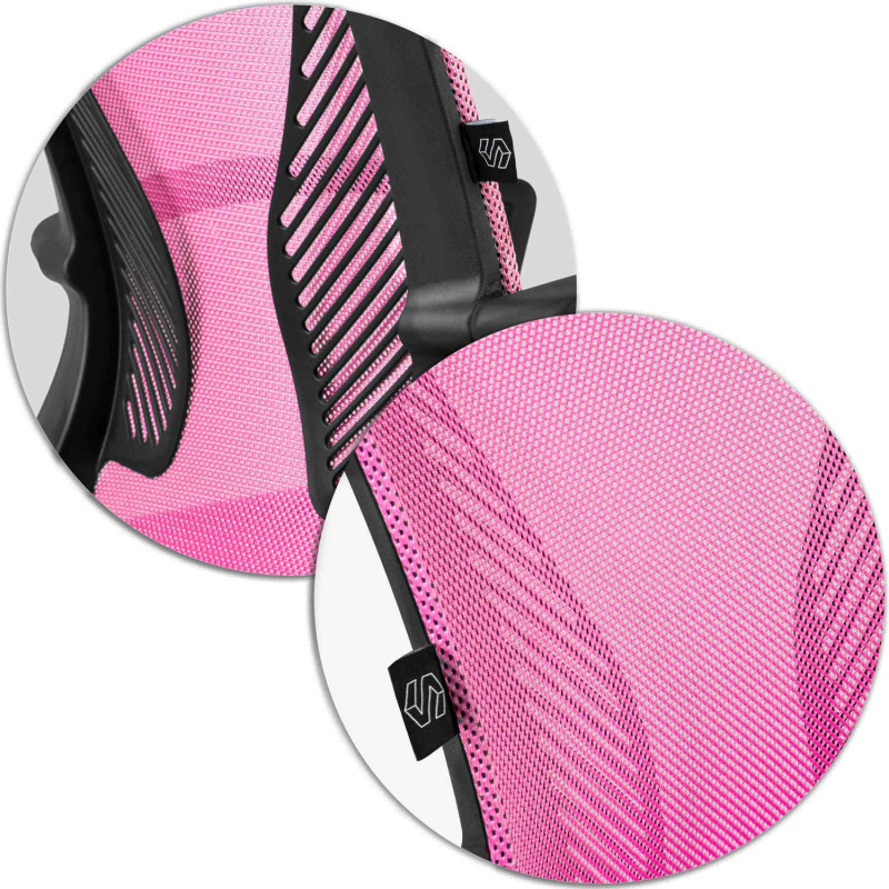 Sofotel Gontia mikromesh biuro fotelis rožinis