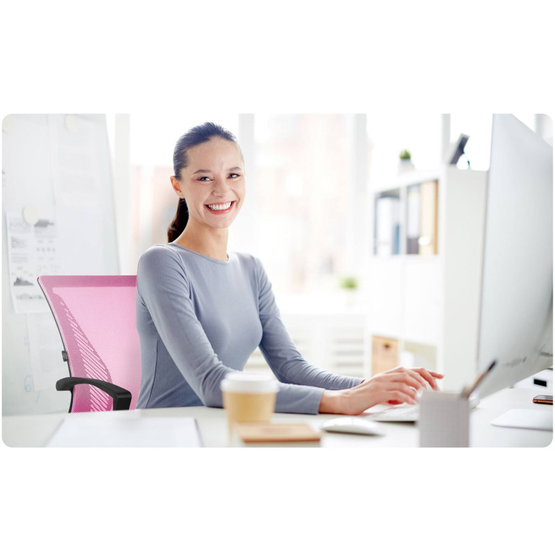 Sofotel Gontia mikromesh biuro fotelis rožinis