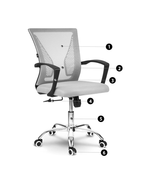 Sofotel Gontia pilkas mikrotinklo biuro fotelis Sofotel Gontia pilkas mikrotinklo biuro fotelis