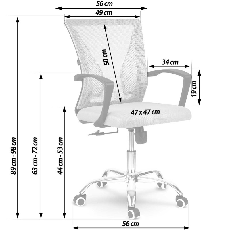 Sofotel Gontia pilkas mikrotinklo biuro fotelis