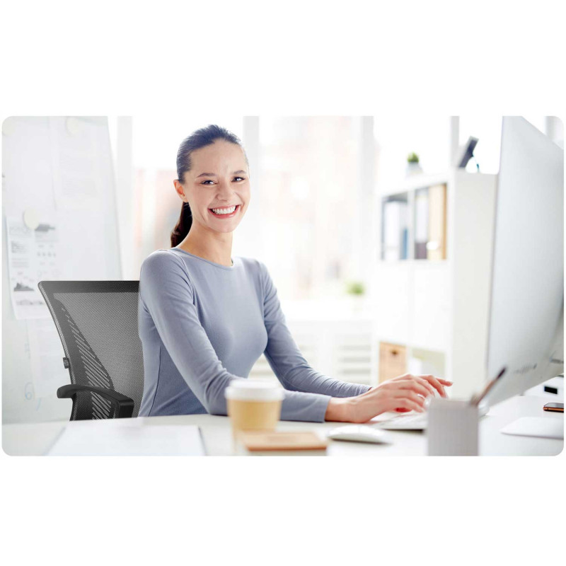 Sofotel Gontia juodas mikrotinklo biuro fotelis