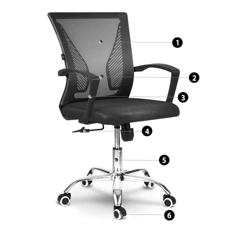 Sofotel Gontia juodas mikrotinklo biuro fotelis