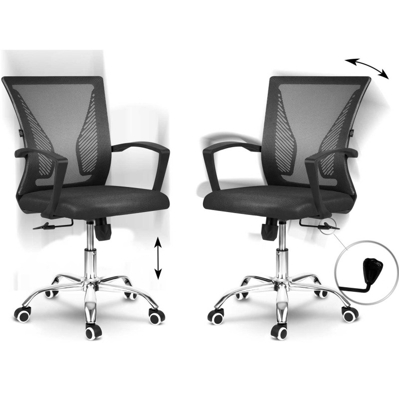 Sofotel Gontia juodas mikrotinklo biuro fotelis