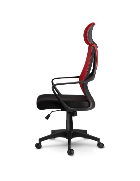 Praga mikromesh biuro fotelis - raudona ir juoda Praga mikromesh biuro fotelis - raudona ir juoda