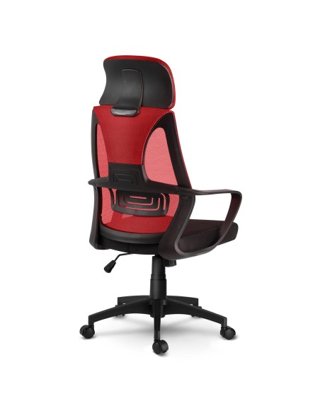 Praga mikromesh biuro fotelis - raudona ir juoda Praga mikromesh biuro fotelis - raudona ir juoda