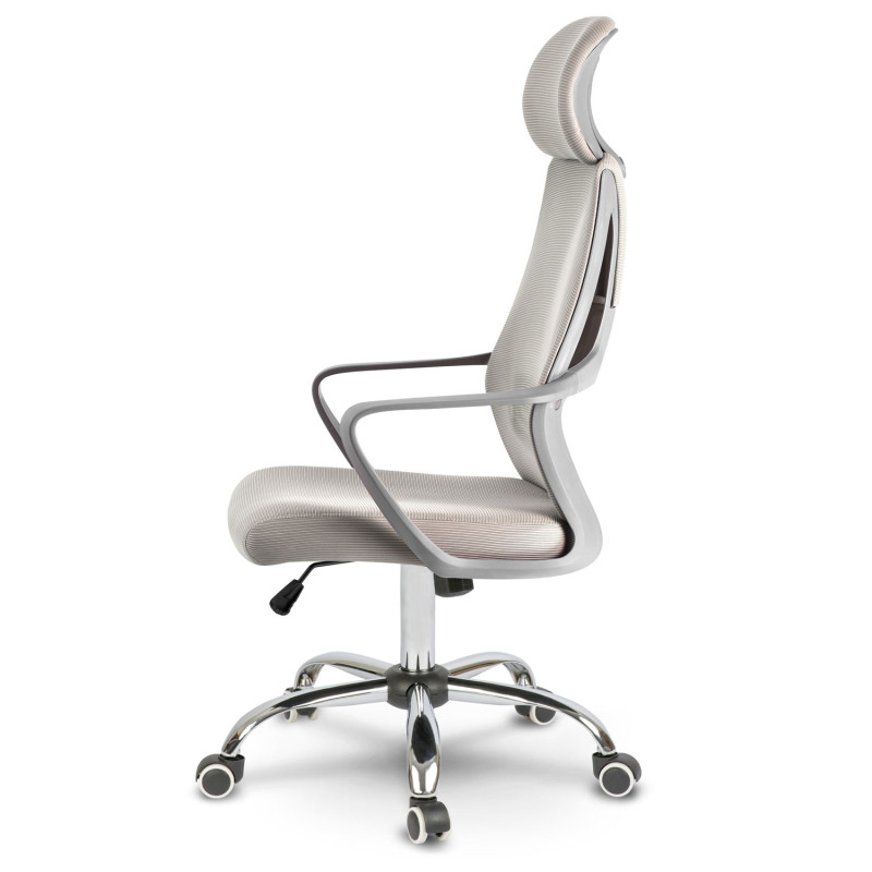 Praga mikromesh biuro fotelis - šviesiai pilkas