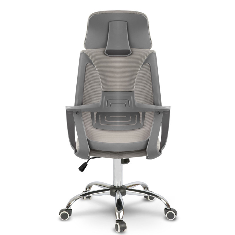 Praga mikromesh biuro fotelis - šviesiai pilkas