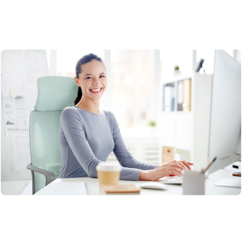 Praga mikromesh biuro fotelis - šviesiai mėlynas