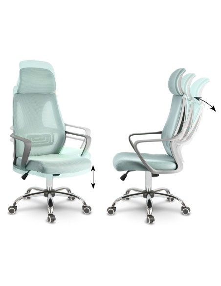 Praga mikromesh biuro fotelis - šviesiai mėlynas Praga mikromesh biuro fotelis - šviesiai mėlynas