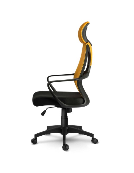 Praga micromesh biuro kėdė - geltona Praga micromesh biuro kėdė - geltona