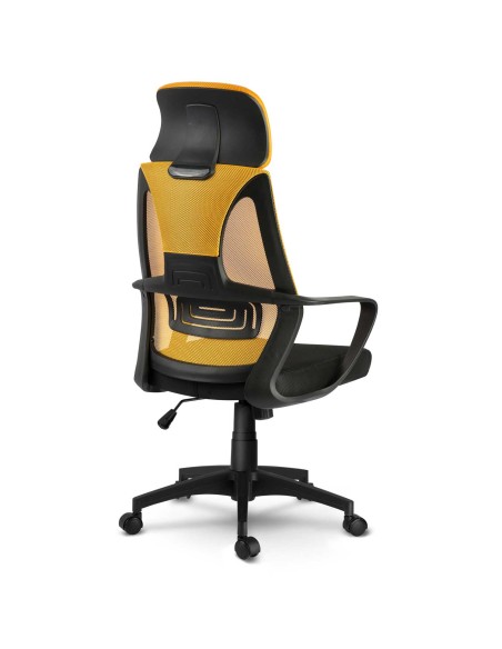 Praga micromesh biuro kėdė - geltona Praga micromesh biuro kėdė - geltona
