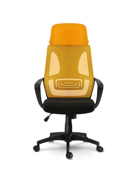 Praga micromesh biuro kėdė - geltona Praga micromesh biuro kėdė - geltona