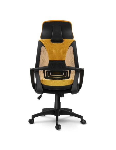Praga micromesh biuro kėdė - geltona Praga micromesh biuro kėdė - geltona
