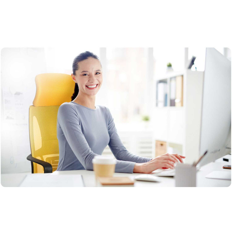 Praga micromesh biuro kėdė - geltona