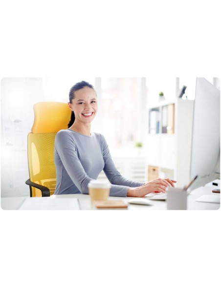 Praga micromesh biuro kėdė - geltona Praga micromesh biuro kėdė - geltona