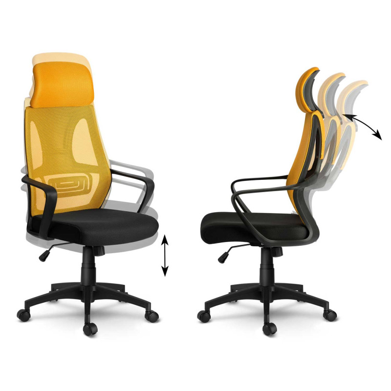 Praga micromesh biuro kėdė - geltona