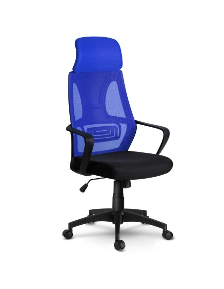 Praga mikromesh biuro fotelis - mėlynas Praga mikromesh biuro fotelis - mėlynas