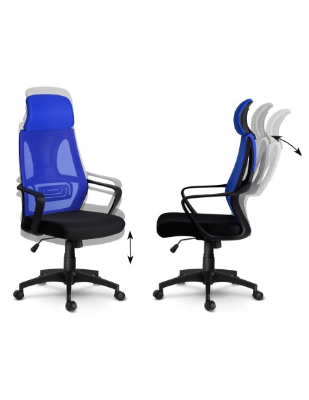 Praga mikromesh biuro fotelis - mėlynas Praga mikromesh biuro fotelis - mėlynas