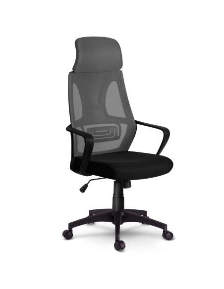 Praga mikromesh biuro fotelis - pilkas Praga mikromesh biuro fotelis - pilkas