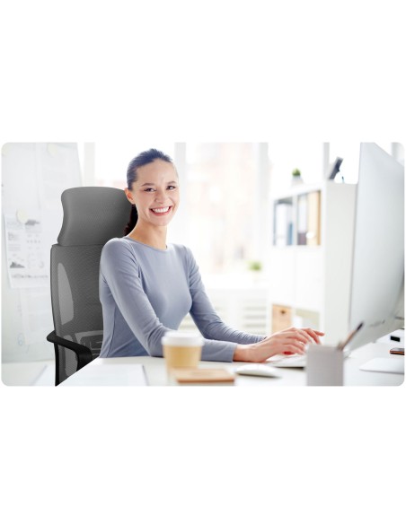 Praga mikromesh biuro fotelis - pilkas Praga mikromesh biuro fotelis - pilkas