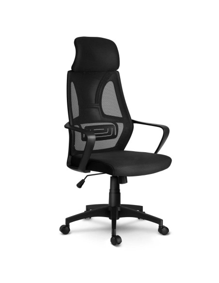 Praga mikromesh biuro fotelis - juodas Praga mikromesh biuro fotelis - juodas