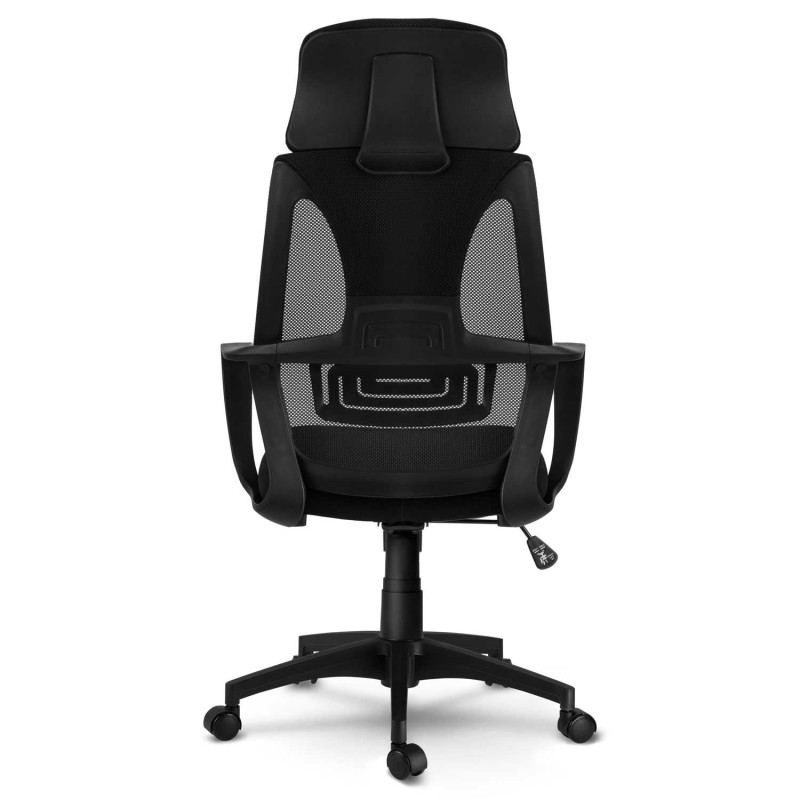 Praga mikromesh biuro fotelis - juodas