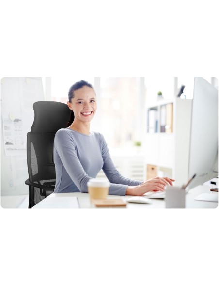 Praga mikromesh biuro fotelis - juodas Praga mikromesh biuro fotelis - juodas