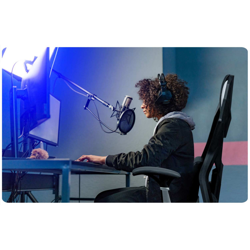 Juodai balta žaidimų kėdė Shiro