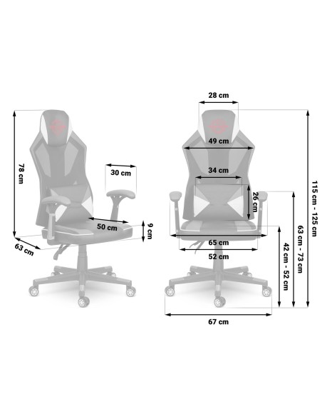 Juodai balta žaidimų kėdė Shiro Juodai balta žaidimų kėdė Shiro