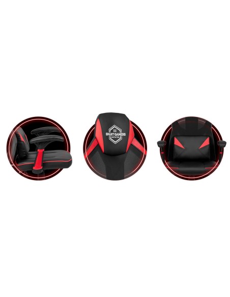 Juoda ir raudona Shiro žaidimų kėdė Juoda ir raudona Shiro žaidimų kėdė