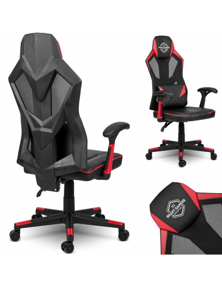 Juoda ir raudona Shiro žaidimų kėdė Juoda ir raudona Shiro žaidimų kėdė