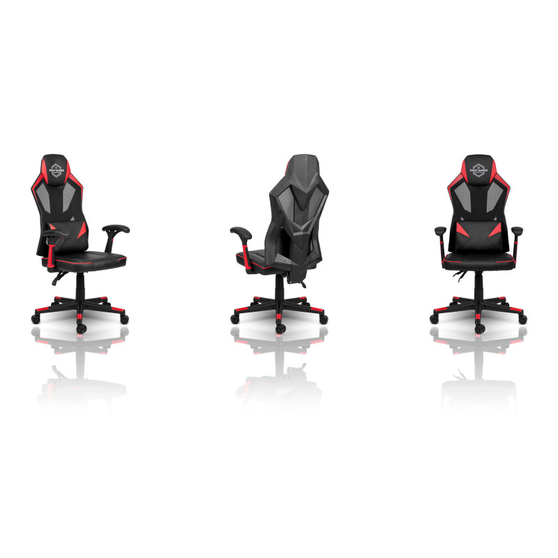 Juoda ir raudona Shiro žaidimų kėdė