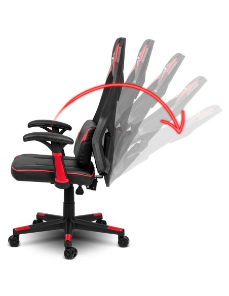 Juoda ir raudona Shiro žaidimų kėdė Juoda ir raudona Shiro žaidimų kėdė