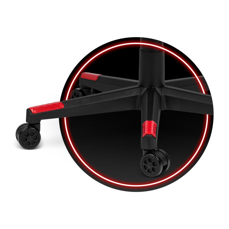 Juoda ir raudona Shiro žaidimų kėdė