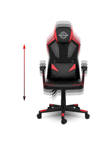 Juoda ir raudona Shiro žaidimų kėdė Juoda ir raudona Shiro žaidimų kėdė