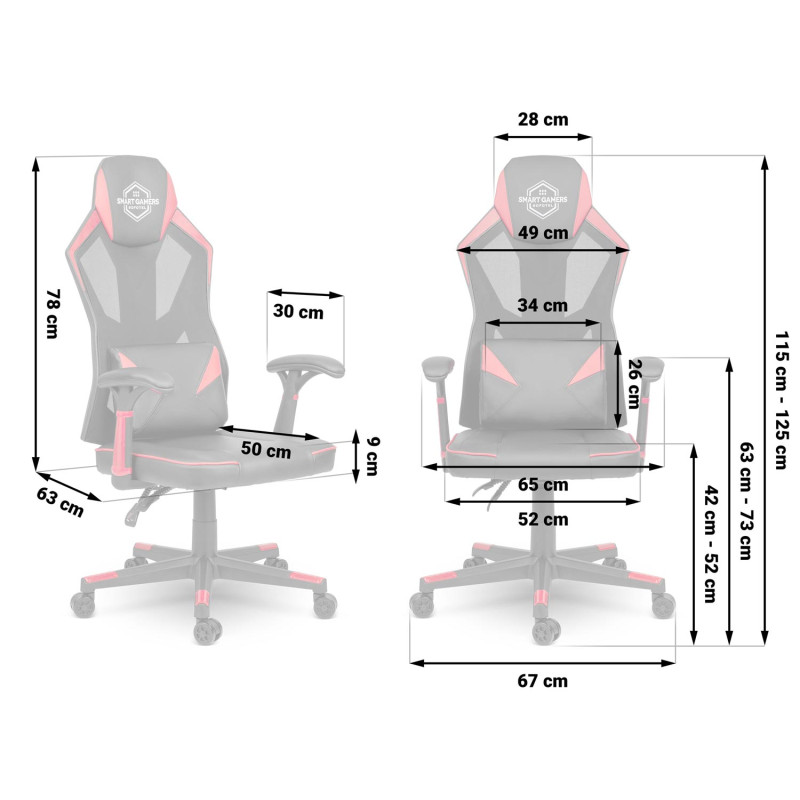 Juoda ir raudona Shiro žaidimų kėdė