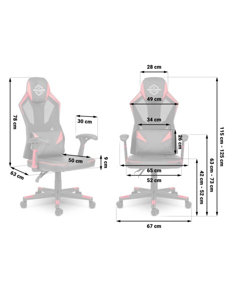 Juoda ir raudona Shiro žaidimų kėdė Juoda ir raudona Shiro žaidimų kėdė