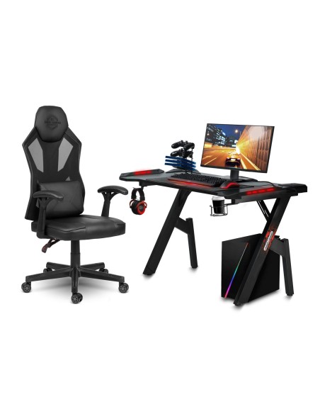 Shiro juoda žaidimų kėdė Shiro juoda žaidimų kėdė