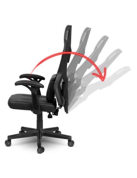 Shiro juoda žaidimų kėdė Shiro juoda žaidimų kėdė