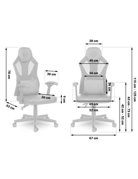 Shiro juoda žaidimų kėdė Shiro juoda žaidimų kėdė