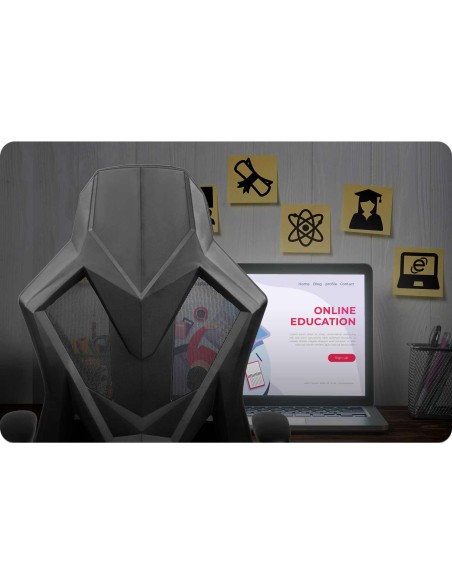 Shiro juoda žaidimų kėdė Shiro juoda žaidimų kėdė