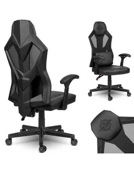 Shiro juoda žaidimų kėdė Shiro juoda žaidimų kėdė