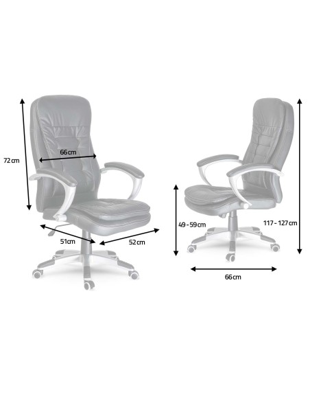 Toronto juoda odinė biuro kėdė Toronto juoda odinė biuro kėdė