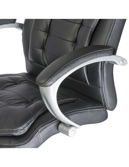 Toronto juoda odinė biuro kėdė Toronto juoda odinė biuro kėdė