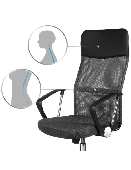 Biuro fotelis pagamintas iš mikro tinklelio So fotelis Sydney tamsiai pilka Biuro fotelis pagamintas iš mikro tinklelio So fotelis Sydney tamsiai pilka