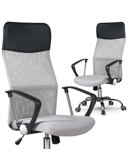 Biuro fotelis pagamintas iš mikrotinklo So fotelis Sydney šviesiai pilkas Biuro fotelis pagamintas iš mikrotinklo So fotelis Sydney šviesiai pilkas