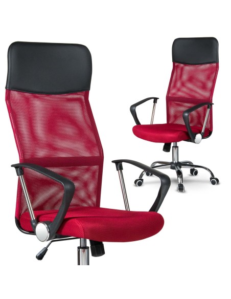 Sidney raudonas mikrotinklo biuro fotelis Sidney raudonas mikrotinklo biuro fotelis