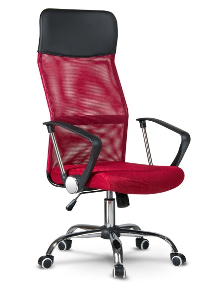 Sidney raudonas mikrotinklo biuro fotelis Sidney raudonas mikrotinklo biuro fotelis