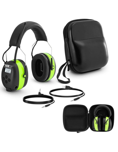 Ausinės, izoliuojančios garsą, aktyvūs apsauginiai trukdžiai su AUX MP3 Bluetooth radiju - žalia Ausinės, izoliuojančios garsą, aktyvūs apsauginiai trukdžiai su AUX MP3 Bluetooth radiju - žalia